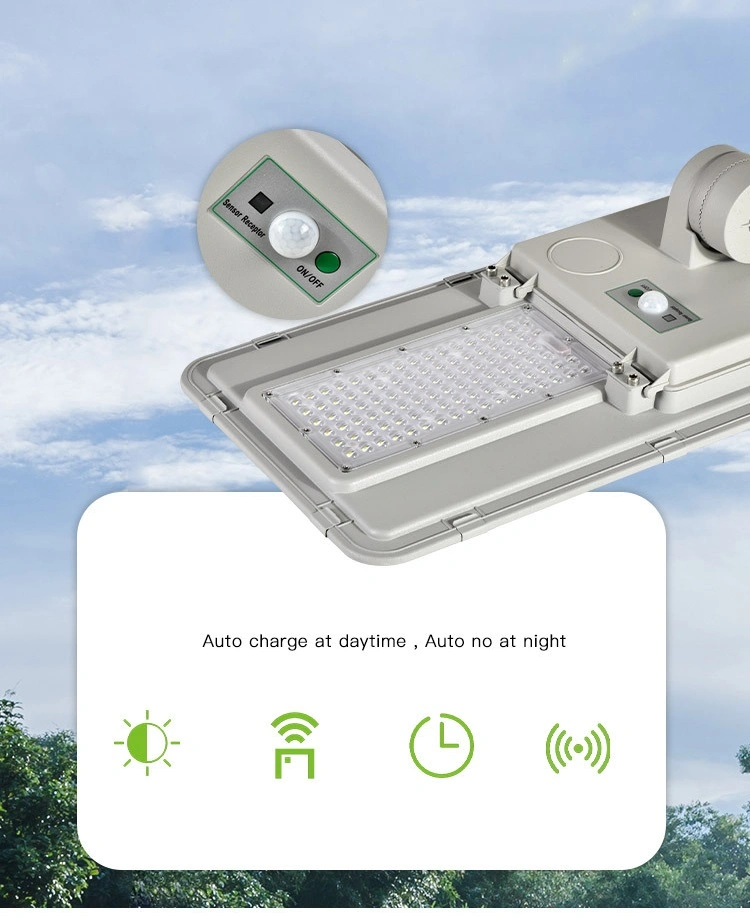 Urban Public LED All in One Road Street Outdoor Lighting with Solar Panel for House Garage Garden Yard