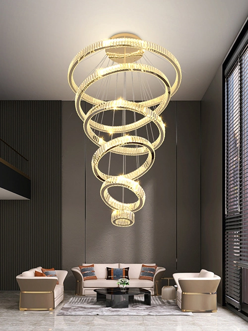 Home Lighting Pendant Lamp Indoor Modern K9 Crystal Light for Room Decorative