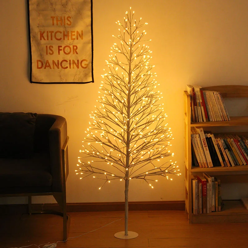 Christmas Pre-Lit LED Light Tree Decorative White Birch Tree