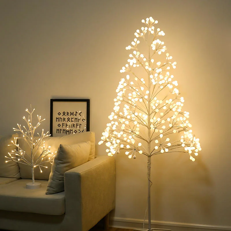 Christmas Pre-Lit LED Light Tree Decorative White Birch Tree