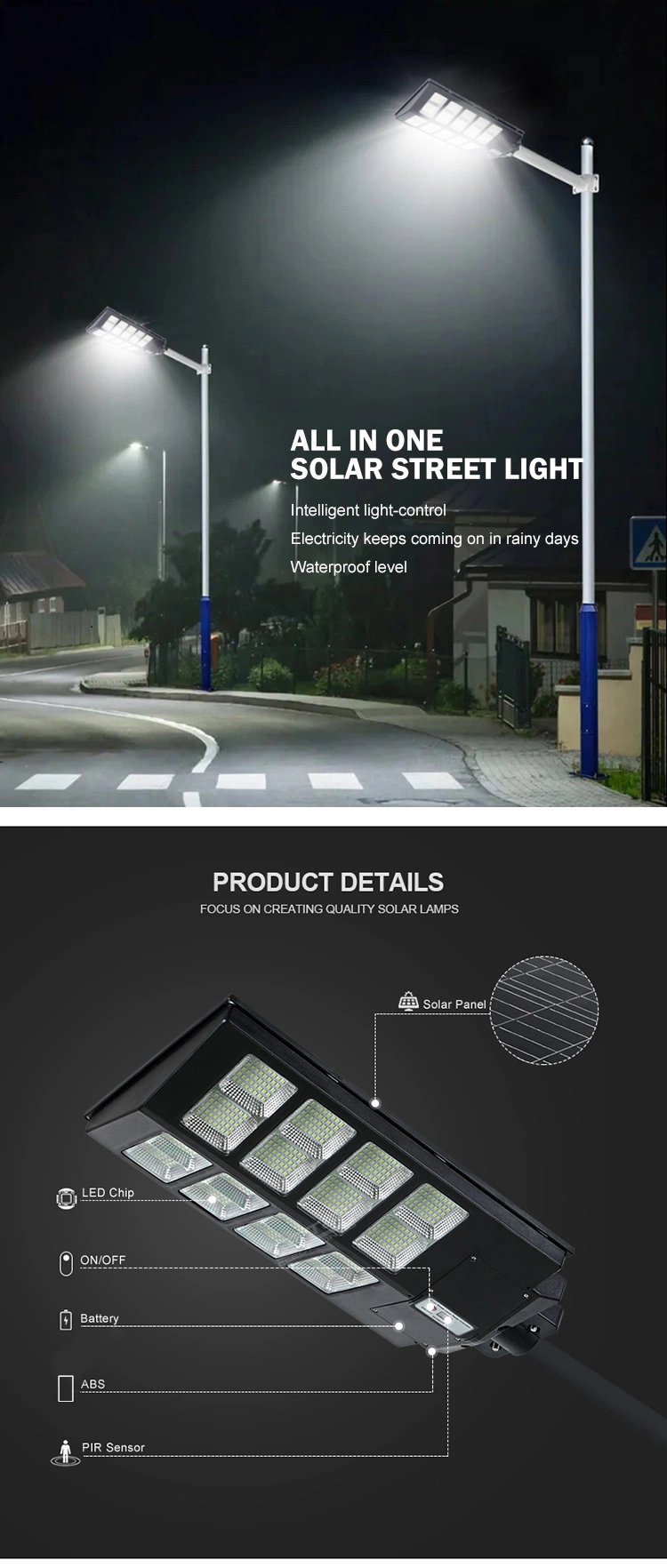 20-120W Wind Solar LED Power System Garden/Street Light with Factory-Price