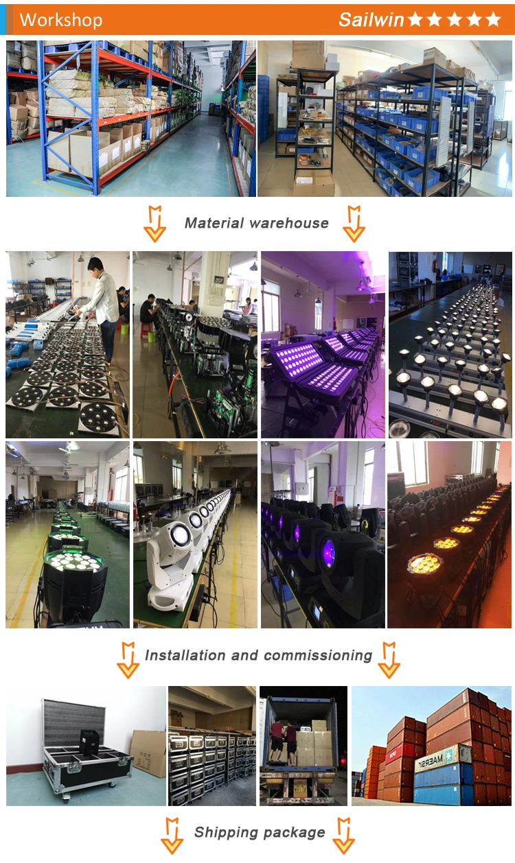 7X40W LED Zoom Mini Moving Head Wash Stage Light DMX RGBW for DJ Disco Wedding Party