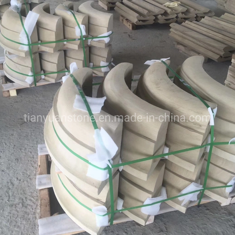 Sandstone Yellow Marble Stone Sculpture Column