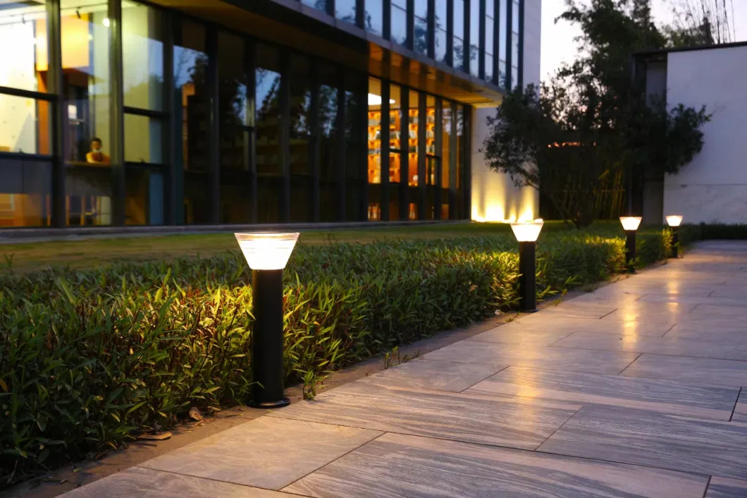 Post Decorative Bollard Lawn Outdoor Landscape Garden LED Solar Lamp