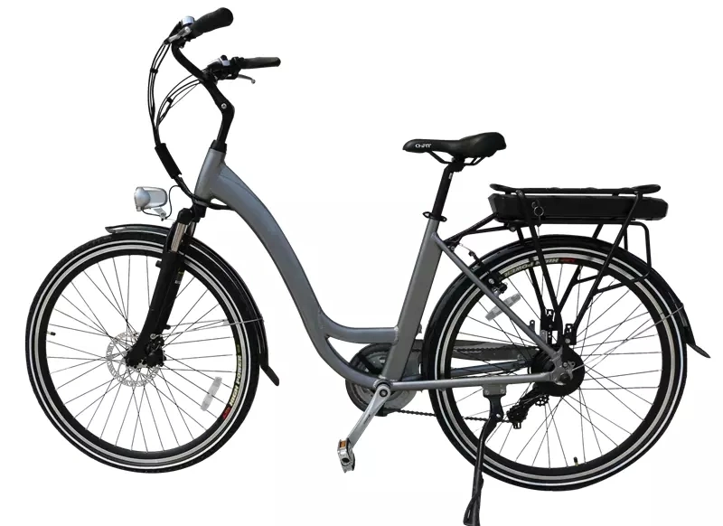 26inch Classic Urban Style Electric City Bike with Front Suspension Rear Battery