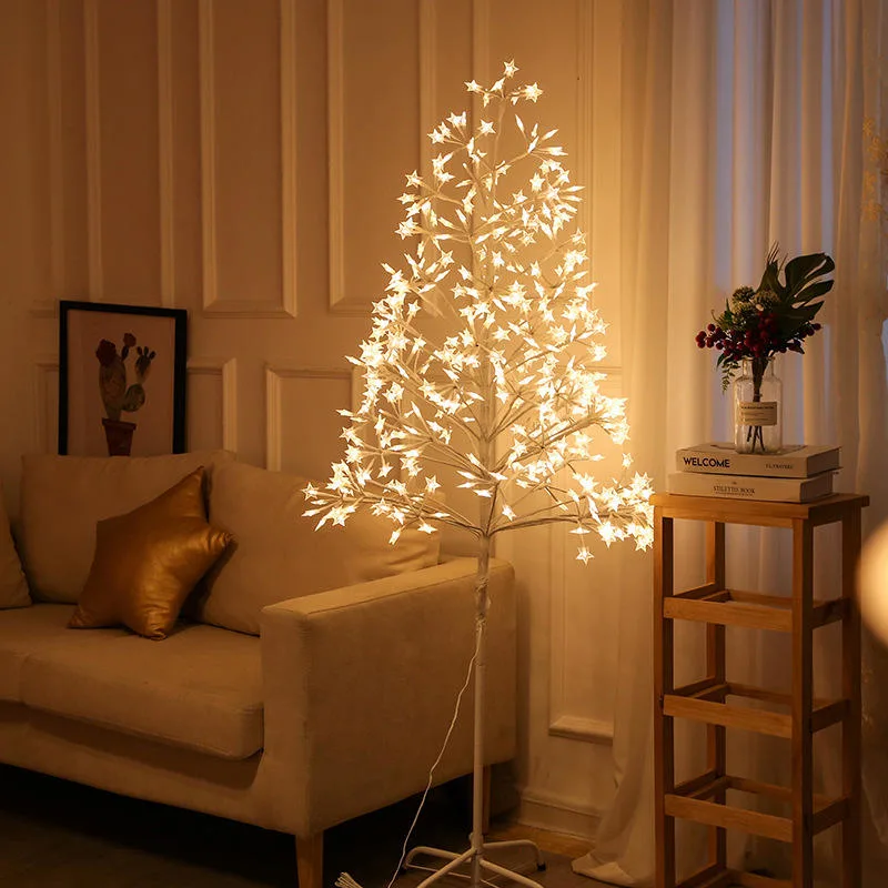 Christmas Pre-Lit LED Light Tree Decorative White Birch Tree