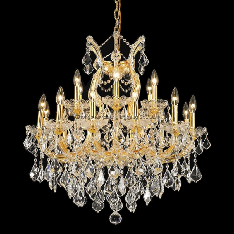 18 Arms Lustre De crystal Luxo for Hotel Home Wedding Event Party Decoration Maria Theresa Pendant Light Chandelier