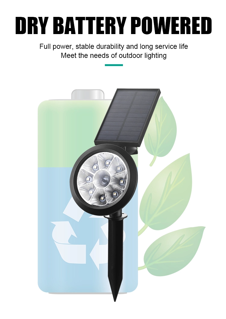 Solar Lawn Light Decorative Garden Path Spotlight Mounted Wall Lamps