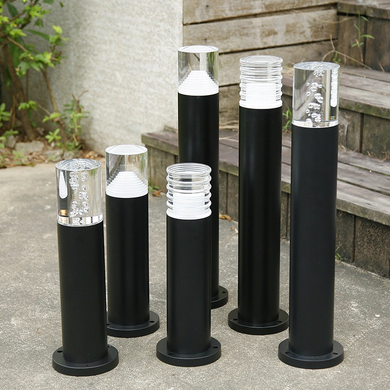 10W Cylindrical Exterior Waterproof Arylic Bollard Garden LED Lawn Yard Light