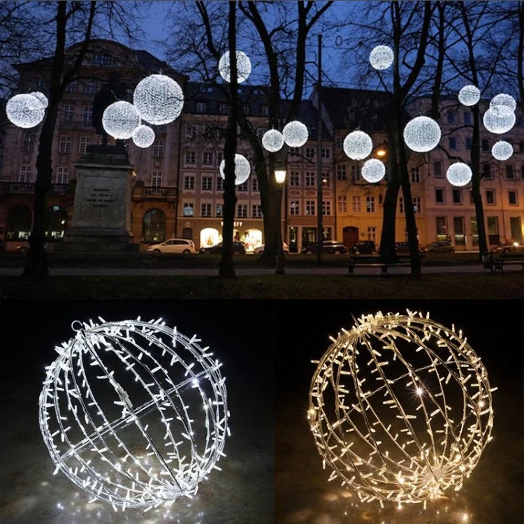 LED Christmas Weddings Decoration 3D Motif Lights Outdoor Hang LED Ball Lights