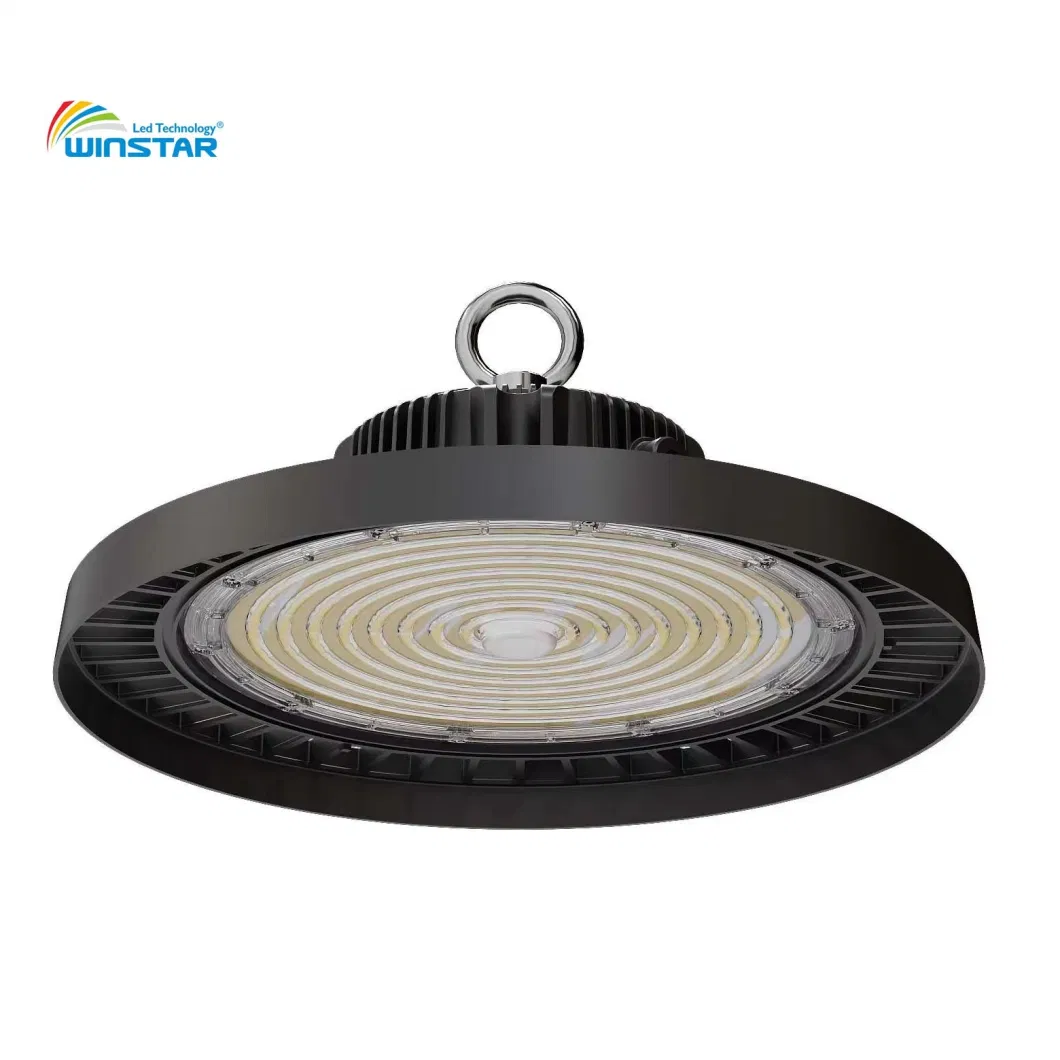 Power Swith CCT Change UFO LED High Bay Light 210lm/W 200W300W 400W 500W 600W High-MID-Low High Bay LED Lighting 3-Watts Adjustable Flicker Free Dimmable Garage