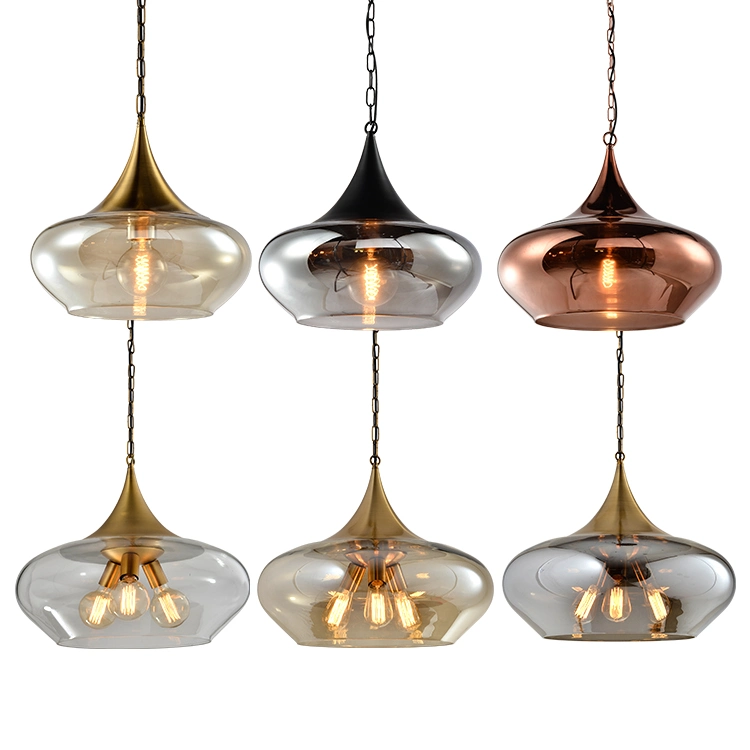 Modern Interior Decorative Lighting Glass Metal LED Pendant Light