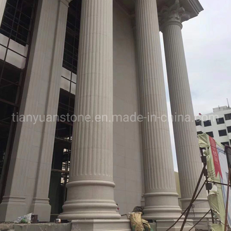 Marble Stone Carving White Roman Column