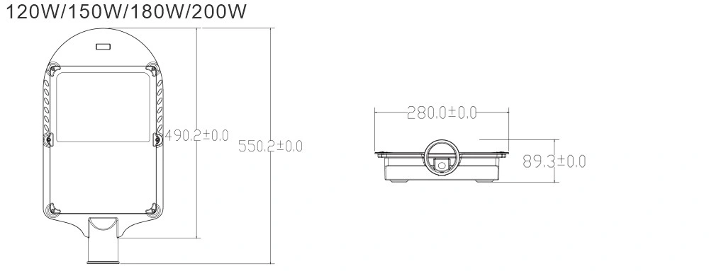 Outdoor 80W 100W European Italian Guangdong Aluminum Street Lamp