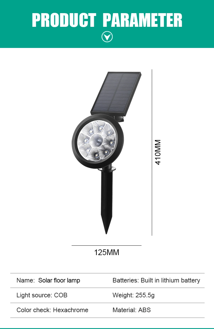 Solar Lawn Light Decorative Garden Path Spotlight Mounted Wall Lamps