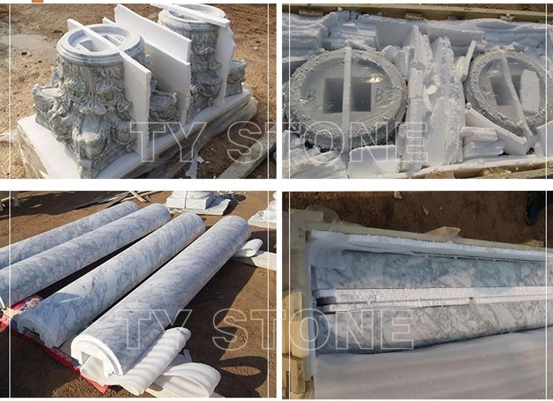 Solid/Hollow Stone Pillar, Hollow Column with Customize Design