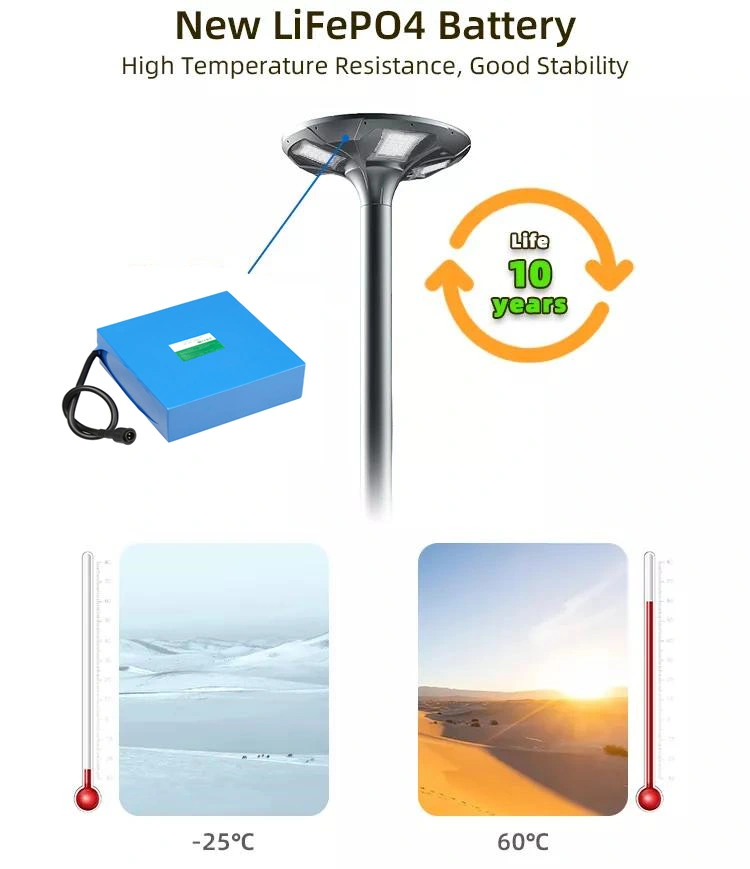 All-in-One Integrated Solar Outdoor Luminaire 30W 40W 50W Solar Bollard Lighting