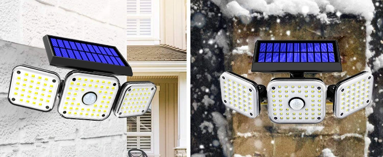 Rechargeable Radar Sensor Outdoor Waterproof Best Solar Wall Lights for Garden Yard Lawn Flood Street Mount