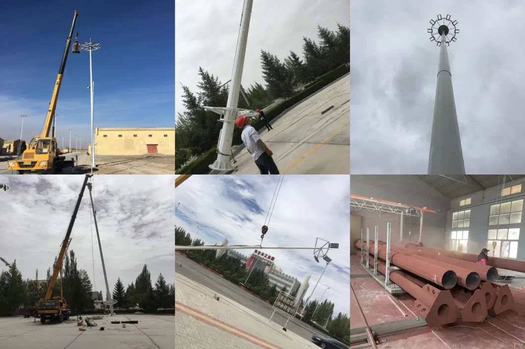 IP67 15m 18m 20m 25m 30m 35m 40m Meter High Mast Light Pole Football Stadium Lamp Mast for Sport