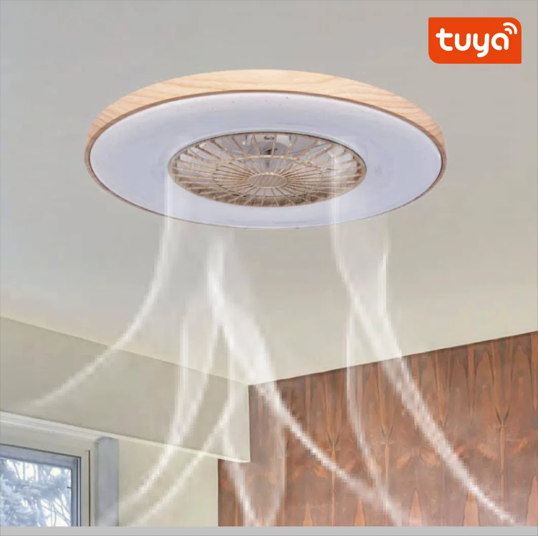 Hisoon Lighting Fashion Design Bright Cool Home Decorative LED Ceiling Fan Light