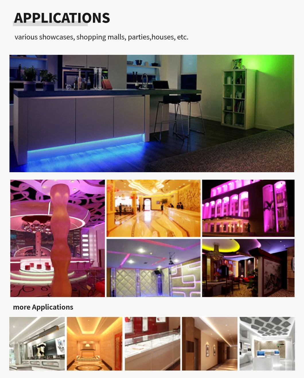 528LED/M LED COB Strip Light Cabinet lamp decorative lamp DOT Free 2700K, 3000K, 4000K, 6000K