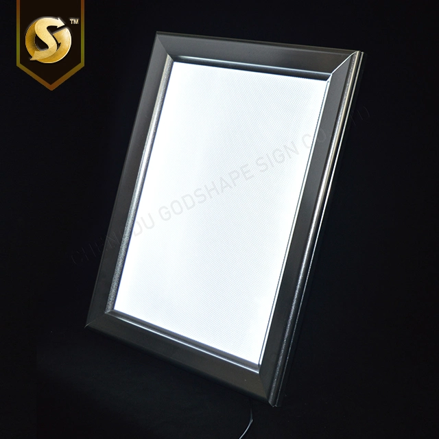 Modern Hot Selling Wall Mounted Open Openable Edge Lit Aluminum Frame Slim Light Box Snap Frame Clip on Frame Ultra Thin Lightboxes Advertising Display