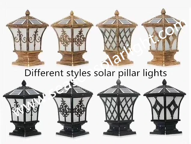 Smart Control Decoration Light Lamp Outdoor 5W Solar Fence Post Cap Lighting with Warm+White LED Light