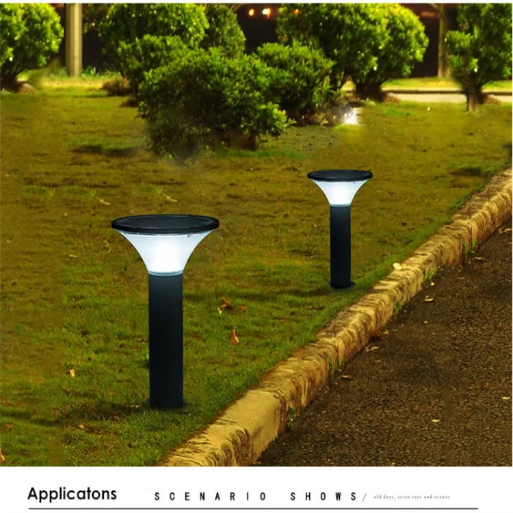 Outdoor Bollard Lamp Solar Garden Light for Lawn Yard Path Walkway