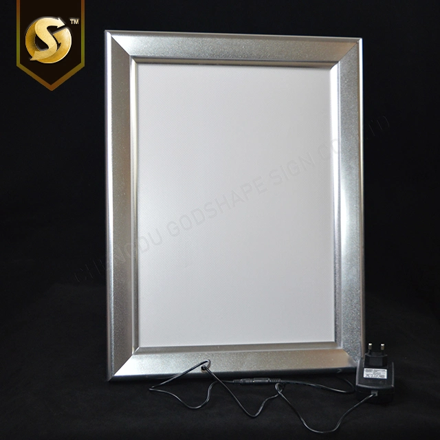 Modern Hot Selling Wall Mounted Open Openable Edge Lit Aluminum Frame Slim Light Box Snap Frame Clip on Frame Ultra Thin Lightboxes Advertising Display