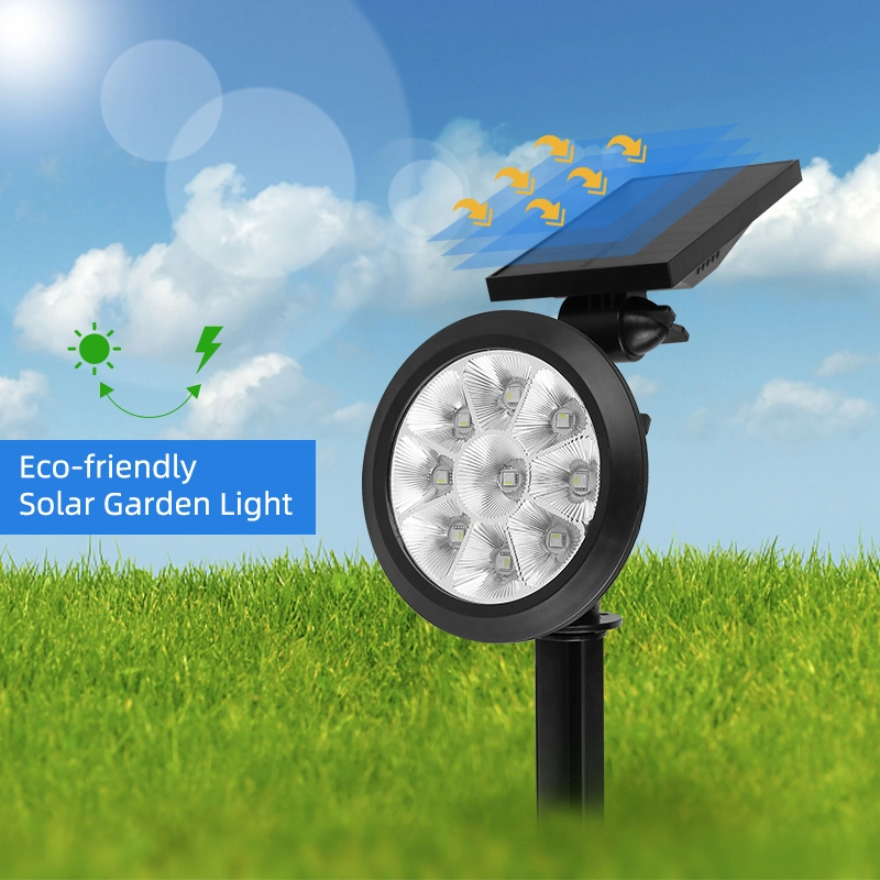 RGB Lawn Garden Lamp Outdoor Solar Yard Post Pathway Lighting LED Bollard Solar Sensor Wall Lights Garden Solar Lighting