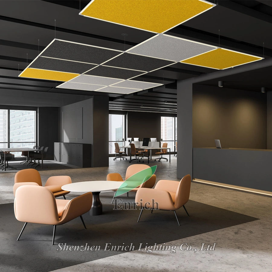 Modern Design Linkable Suspended Linear LED Luminaire with Acoustic Soluation