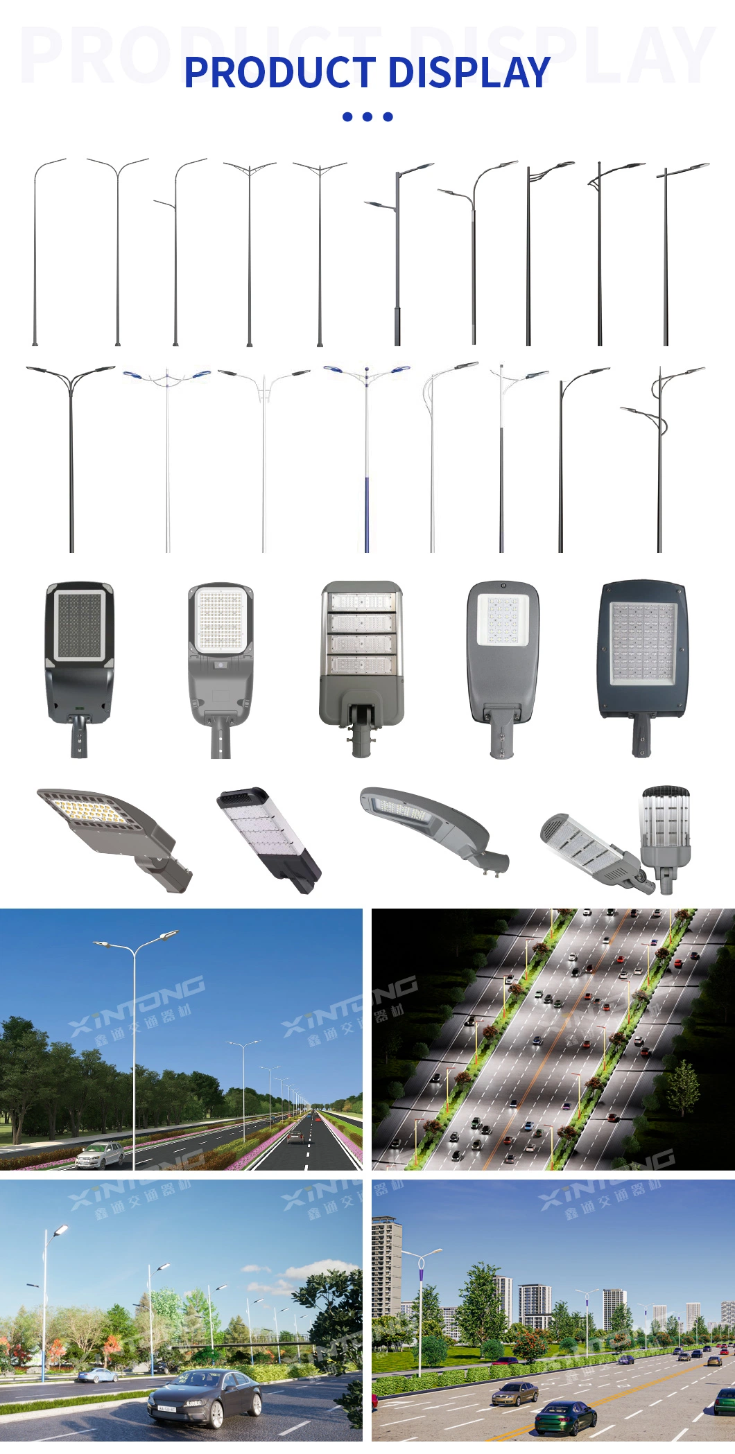 Solar LED Energy Saving Outdoor Power Street Waterproof Road Garden Landscape Street Light Lighting