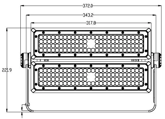 Module Design LED Flood Light IP66 Water-Proof 50W 100W 200W 300W 400W 500W 150lm/W LED Tunnel Light/Football/Tennis /Sports Court Lighting Stadium Light