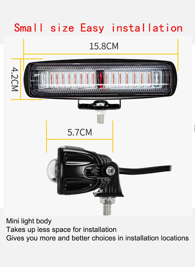 30W Forklift Safety Warning Red Zone Light Super Bright LED Long Line Arc Beam U Shape Light 12-80V DC Blue Spot Work Lamp for Forklift Warehouse Depot Truck