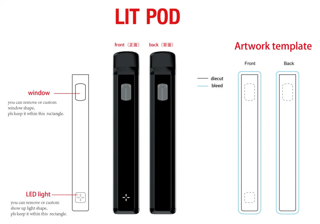 New Innovation Bbtank Lit Pod Empty Vape Oil Pen