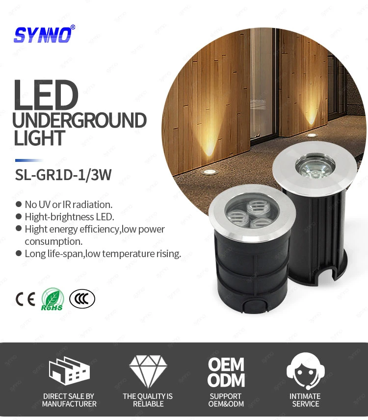 Waterproof IP65 Outdoor Deck Inground Lamp Step Ground Buried LED Underground Light