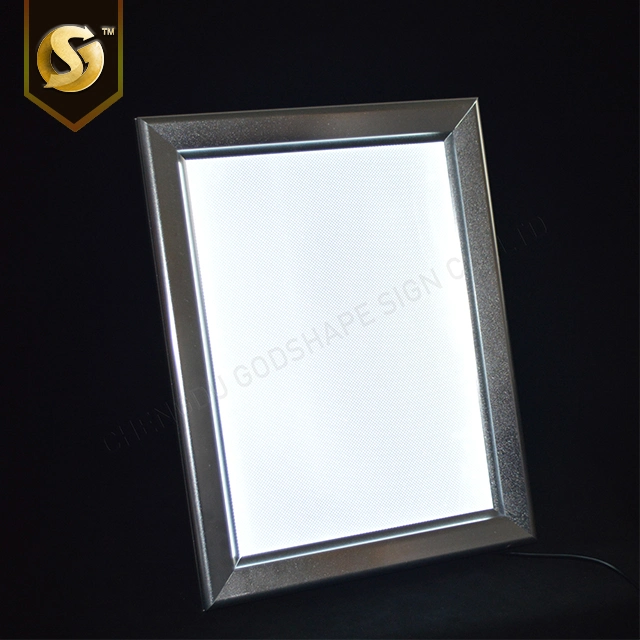 Modern Hot Selling Wall Mounted Open Openable Edge Lit Aluminum Frame Slim Light Box Snap Frame Clip on Frame Ultra Thin Lightboxes Advertising Display