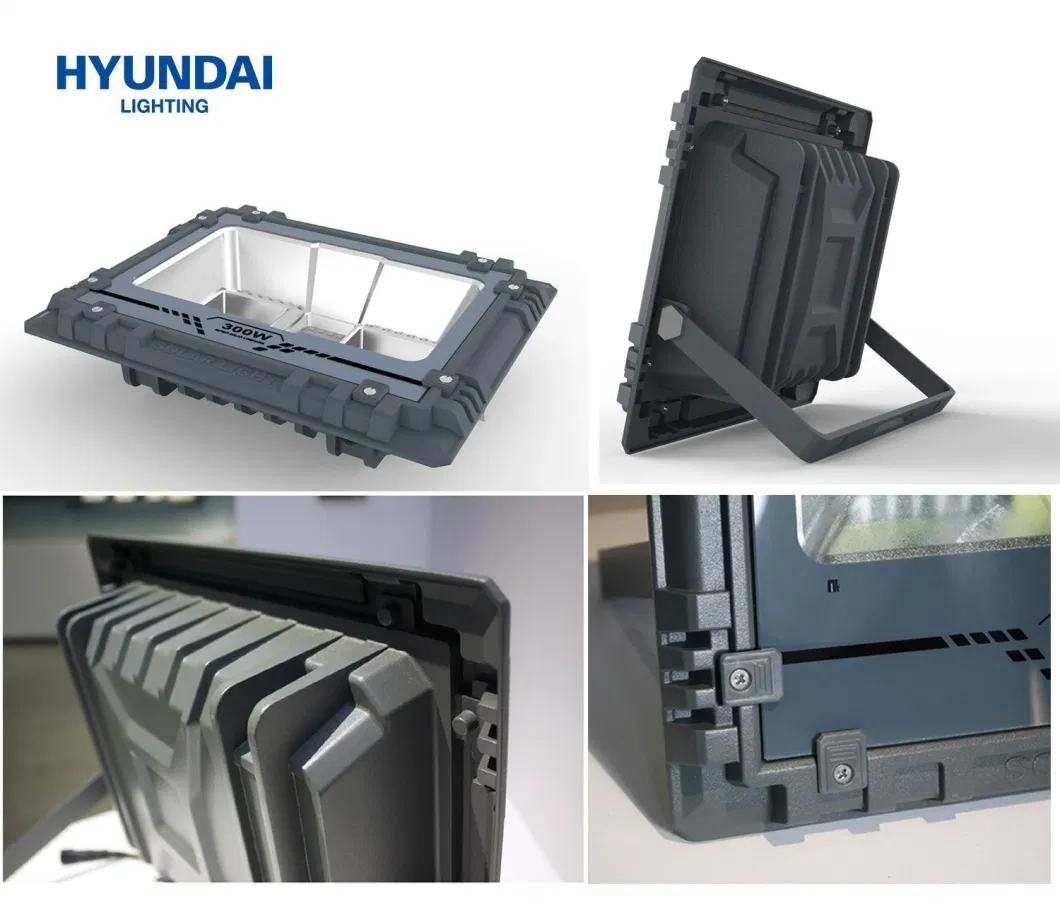 Hyundai Wholesale 60-800W IP65 Waterproof Energy Saving RGB Outdoor Solar Powered LED Garden Flood Light with Bluetooth Music Control