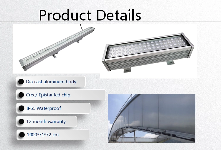 High Bright LED Linear Wall Washer IP65/IP67 Waterproof Outdoor Light Architectural Lighting China LED Lamp Supplier
