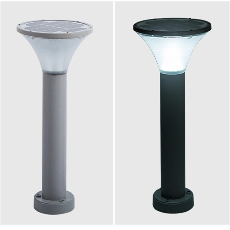 Outdoor Bollard Lamp Solar Garden Light for Lawn Yard Path Walkway