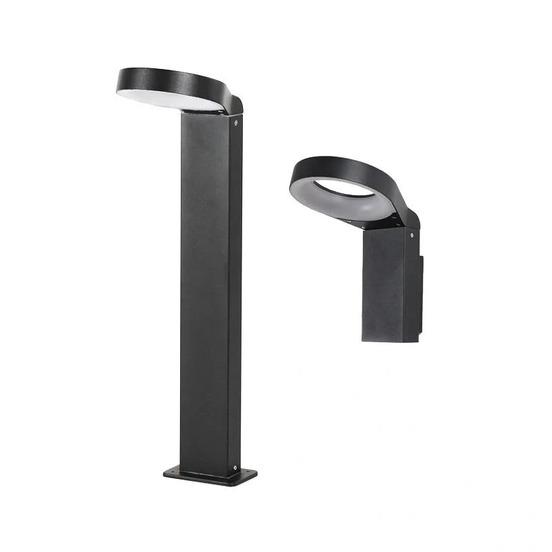 12W LED IP65 Exterior Landscape Aluminum Post Bollard Garden Lawn Light