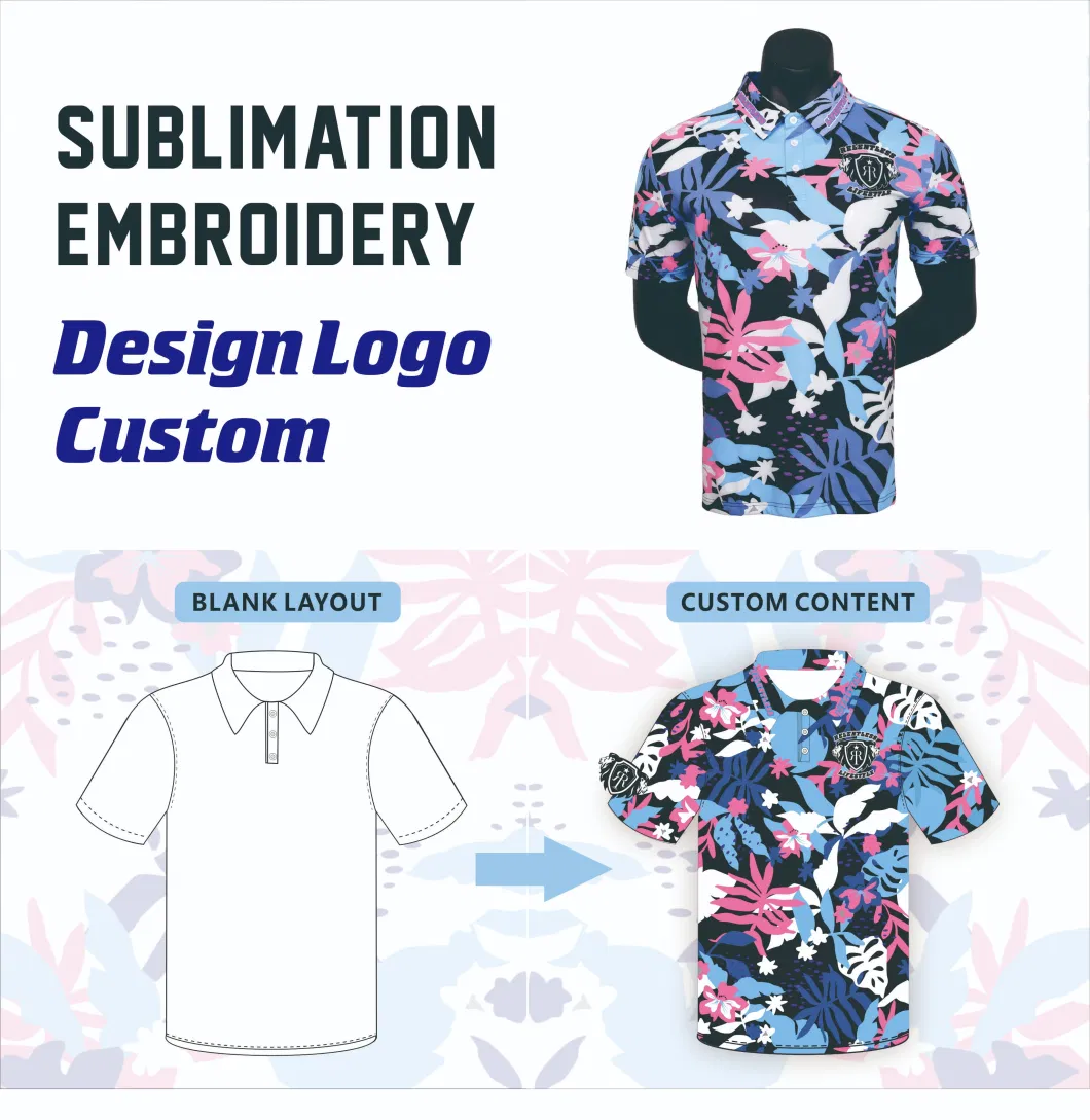 Wholesale OEM Logo Men Tee Golf T Shirt Custom Printed Polo Shirt