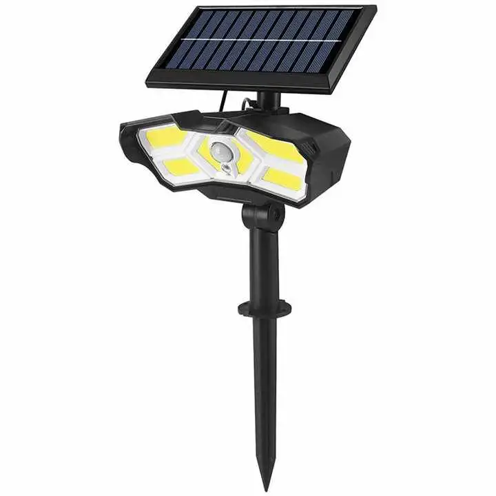 2023new Waterproof Outdoor Motion Sensor Solar COB LED Spike Garden Lawn Spotlight