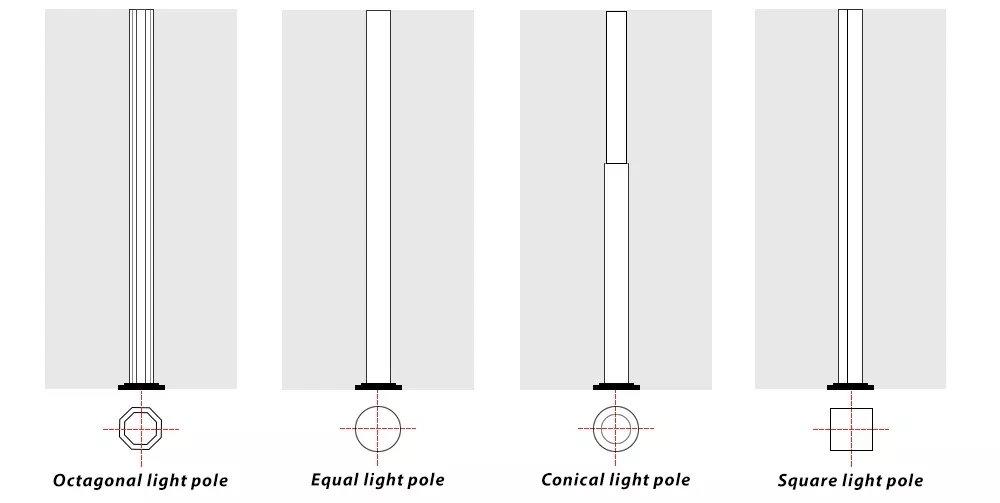 3-60m Galvanized Steet Light Mast Pole