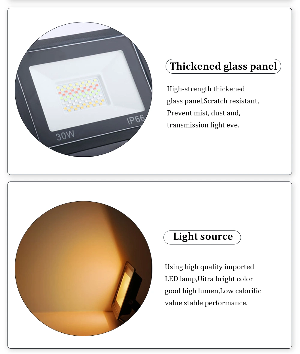 Smart Floodlight LED Reflector Outdoor 220V 30W 50W 100W RGB Dimmable Warm Cold White Lighting for Alexa Google Home