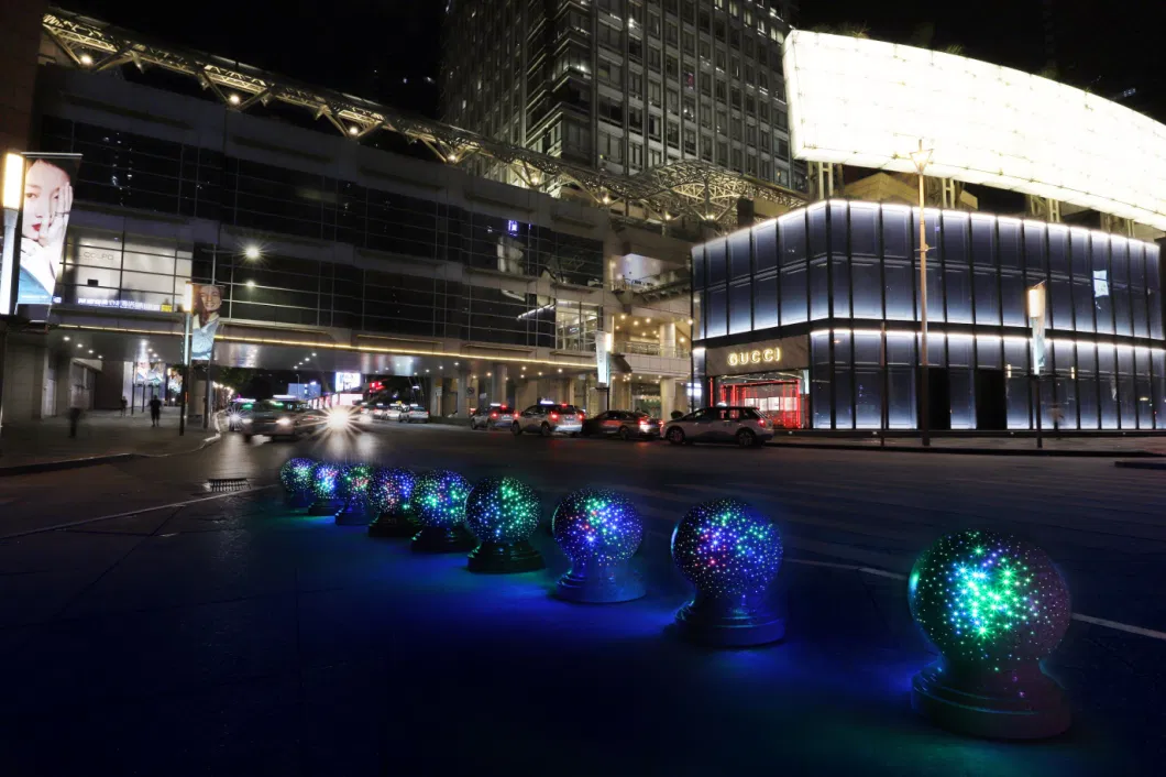 Luminous Stone Ball Car Parking Lot Road Blocking Special-Shaped Bollard