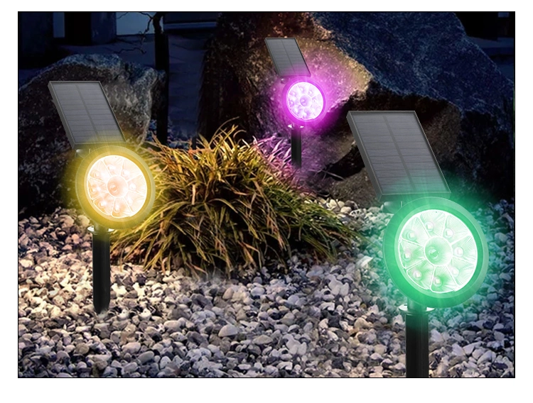 Solar Lawn Light Decorative Garden Path Spotlight Mounted Wall Lamps