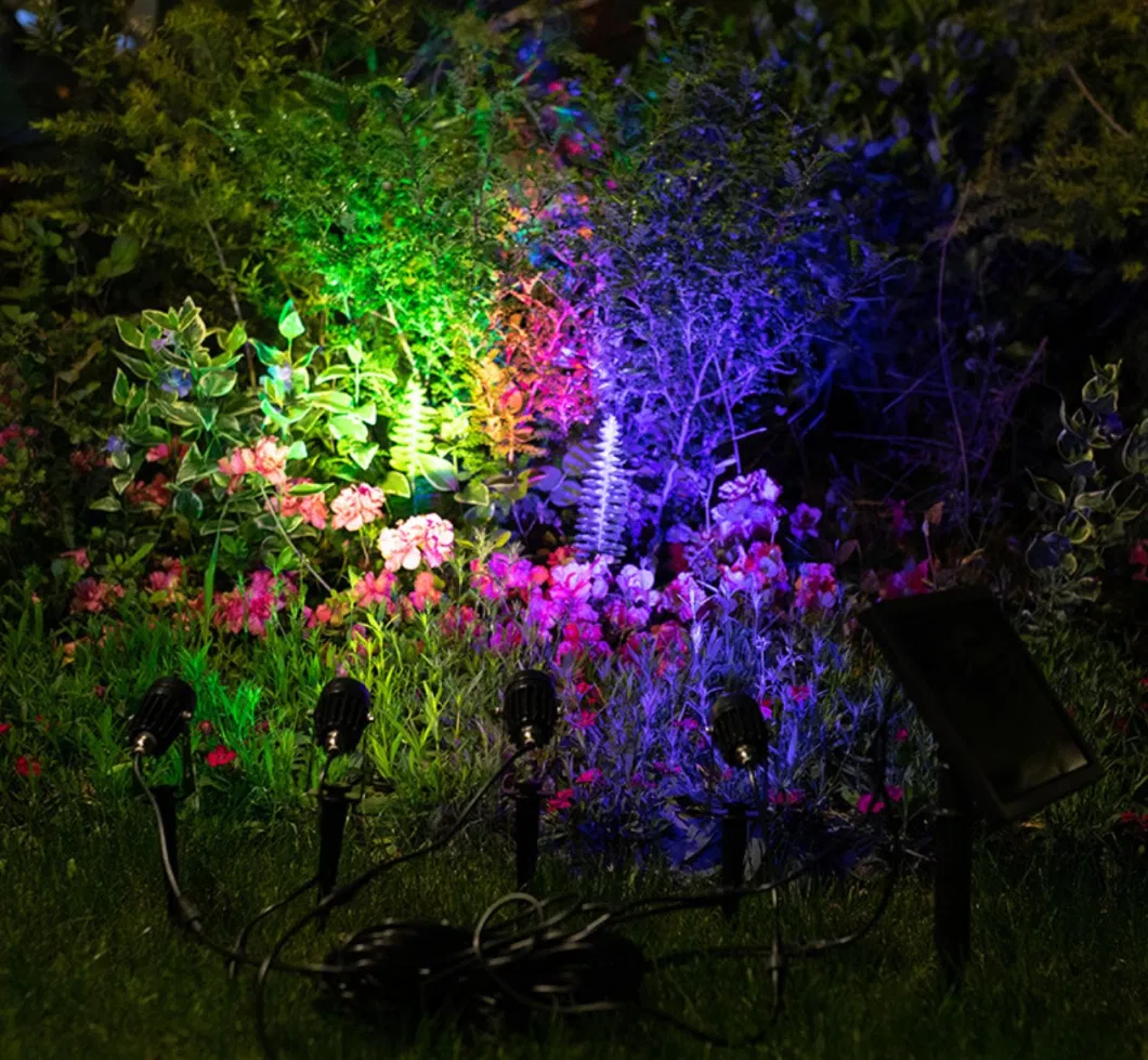 Landscape Garden Lawn Warm White Outdoor LED Spotlights Multi Color Solar