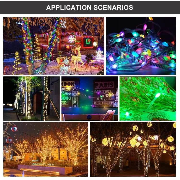 Outdoor Waterproof Holiday Decorative LED Cross-Street Motif Lights for Landscape Decoration