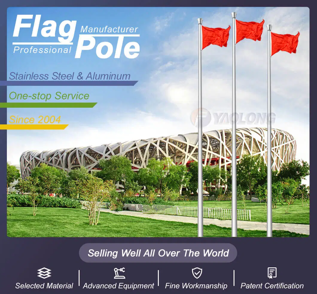 30 Foot Electric Operated Aluminum Conical Flagpole with Easy Installation
